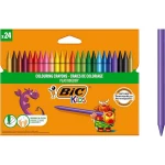 Kredki Świecowe 24 Kolory Plastidecor Bic  8297724