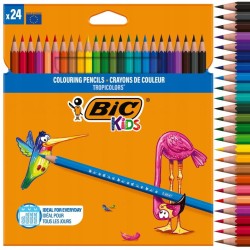 Kredki Kids Tropicolors Ołówkowe Pudełko 24szt Bic