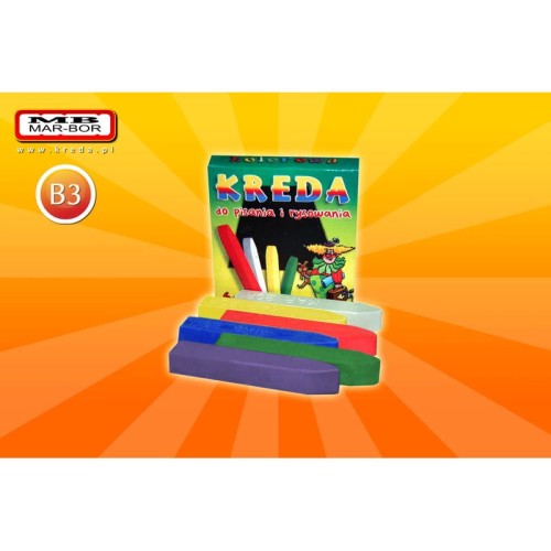 Kreda szkolna kolorowa 6l b3 Mar-bor 0006K