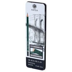 Ołówki do szkicowania w metal. pudełku 6 szt. Astra  206118001