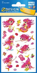 Naklejki Z-Design brokatowe - syrenki 1/20/20 - foliowe