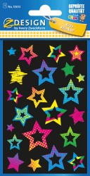 Naklejki foliowe NEONowe Z-Design - gwiazdy 1/22/22 - folia transparentna