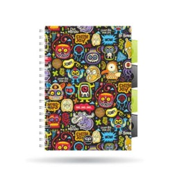 Coolpack  KOŁOZESZYT A5 PP 100k kratka SCARY STICKERS