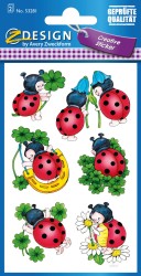 Naklejki Z-Design brokatowe - biedronki 2/6/12 - papierowe brokatowe