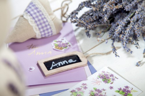 Naklejki Z-Design z kwiatami - fiołek 3/10/30 - papierowe