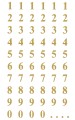 Naklejki Z Design - Cyfry (30pt/7,5mm) - złote 2/62/124 - folia
