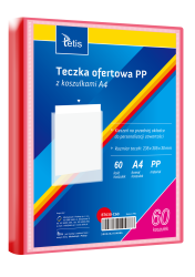 TETIS Album ofertowy Teczka A4 PP z 60 koszulkami czerwony