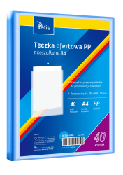 TETIS Album ofertowy Teczka A4 PP z 40 koszulkami niebieska