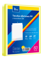 TETIS Album ofertowy Teczka A4 PP z 60 koszulkami żółty