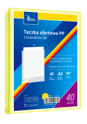 TETIS Album ofertowy Teczka A4 PP z 40 koszulkami żółty