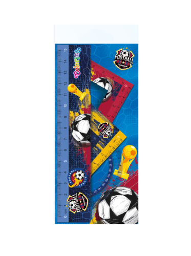 CP COLORINO - ZESTAW GEOMETRYCZNY 4 ELEMENTY FOOTBALL