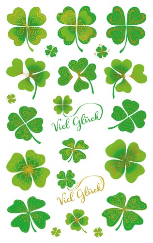 Naklejki Z-Design  – na szczęście; tłoczone 1/21/21 - papierowe pozłacane