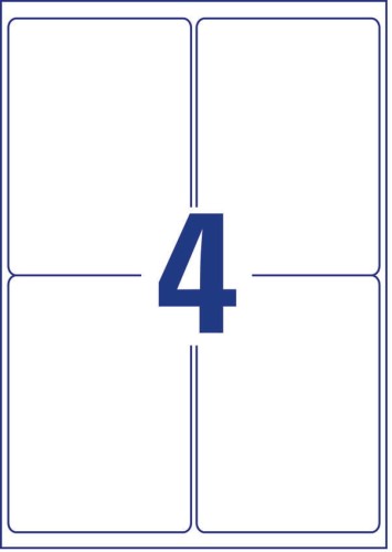 Kryjące etykiety wysyłkowe Block Out Avery Zweckform 99,1x139 mm L7169B-100 białe