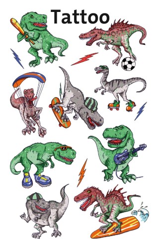 Tatuaże Z-Design - dinozaury 1/9/9 - folia na tatuaże