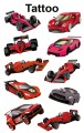 Tatuaże Z-Design - samochody wyścigowe 1/10/10 - folia na tatuaże