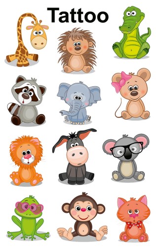 Tatuaże Z-Design - zwierzęta 1/12/12 - folia na tatuaże