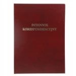 Dziennik korespondencyjny A-4 twarda oprawa 96k bordo Barbara 