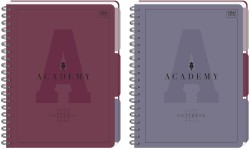 Interdruk Kołozeszyt A4 100kartek w kratkę 90g przekładki PP ACADEM