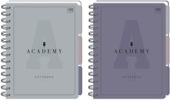 Interdruk Kołozeszyt A5 100kartek w kratkę 90g przekładkami  PP ACADEMY
