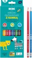 Kredki ołowkowe z gumka 12 kol. BEBE Kids 5902277357519.jpg