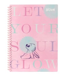 DISNEY FASHION - KOŁOBRULION B5 / 100 K. / PLASTIKOWA SPIRALA / KRATKA - WZÓR 3 - STITCH PASTEL /24/