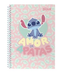 DISNEY FASHION - KOŁOBRULION B5 / 100 K. / PLASTIKOWA SPIRALA / KRATKA - WZÓR 2 - STITCH PASTEL /24/