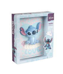 DISNEY FASHION - NOTES B6 / 100 K. / SQUISHY 3D / - WZÓR 1 - STITCH PASTEL /12/