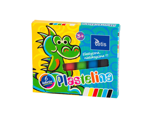 PLASTELINA 6 KOLORÓW 15 G KP001-A Tetis