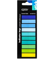 Zakładki indeksujące Grand proste GR-089-20 10 kol. Forest lake