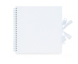 Galeria Papieru Księga weselna Scrapbook Album do zdobienia BIAŁY- satynowy 205x205mm, 30 kartek