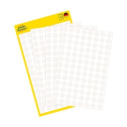 Kółka do zaznaczania Ø 8 mm, białe etykiety papierowe, etykiety okrągłe z trwałym klejem, etykiety do oznaczenia 416 etyk. / op., Avery 3175