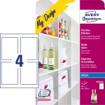 Naklejki na butelki 90 x 120 mm, etykiety papierowe białe 5 ark., etykiety samoprzylepne Avery MD4001