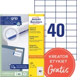 Trwałe etykiety papierowe 52,5 x 29,7 mm, białe etykiety samoprzylepne, etykiety do druku 100 ark. / op., Avery 3651
