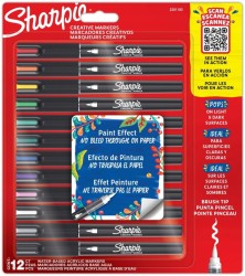 SHARPIE  Markery akrylowe kredowe 12 szt  z efektem farbki  pędzelkowe  kolorów 