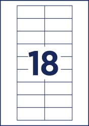 Wkłady do identyfikatorów, 65 x 30 mm, 10 ark/180 wkładów, białe identyfikatory, Avery DPC6530A-10