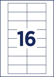 Wkłady do identyfikatorów, 74 x 34 mm, 10 ark/160 wkładów, białe identyfikatory, Avery DPC7434A-10