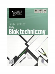 Blok techniczny A4 biały 10k  Galeria Papieru