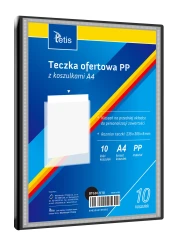 TETIS Album ofertowy Teczka A4 PP z 10 koszulkami czarny