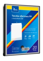 TETIS Album ofertowy Teczka A4 PP z 20 koszulkami czarny