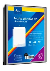 TETIS Album ofertowy Teczka A4 PP z 40 koszulkami czarny