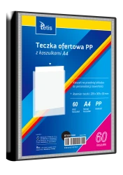 TETIS Album ofertowy Teczka A4 PP z 60 koszulkami czarny