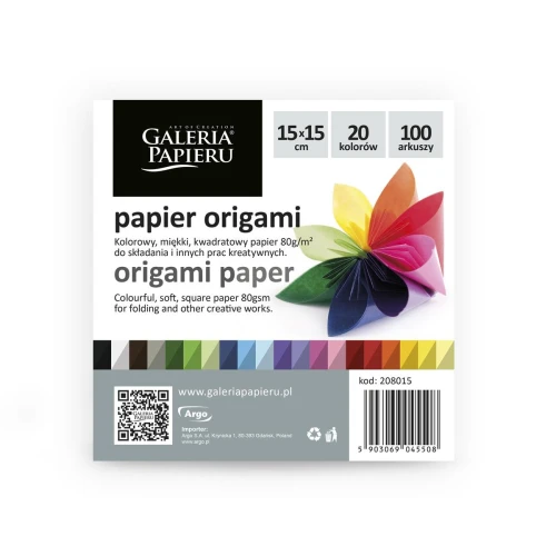 Galeria Papieru Kółka do origami mix kolorów 8cm 100ark./opak. 80g/m2