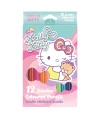 HELLO KITTY - KREDKI OŁÓWKOWE TRÓJKĄTNE JUMBO 12 KOLORÓW - PINK 1 /12/
