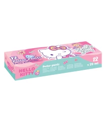 HELLO KITTY - FARBY PLAKATOWE 20 ML 12 KOLORÓW - PINK 1 /5/