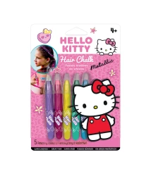 HELLO KITTY - ZESTAW PASTELI KREDOWYCH DO WŁOSÓW  5 SZT BLISTER /METALLIC/ - PINK 1  /12/
