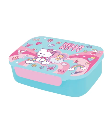 HELLO KITTY - FOODYX - ŚNIADANIÓWKA Z PRZEGRÓDKĄ - BLUE - PINK 1 /24/