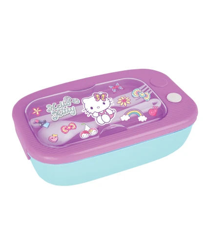 HELLO KITTY - MIL - ŚNIADANIÓWKA - 1100 ml - PINK/BLUE - PINK 1 /24/