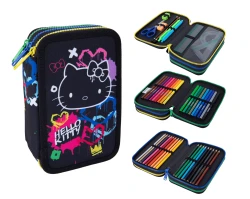 HELLO KITTY - JUMPER 3 - PIÓRNIK POTRÓJNY Z WYPOSAŻENIEM - BLACK NEON