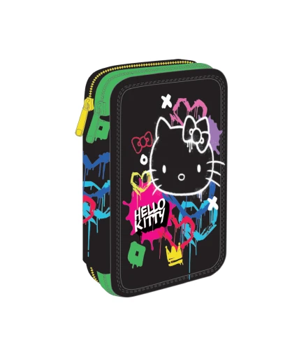 HELLO KITTY - JUMPER 2 - PIÓRNIK PODWÓJNY Z WYPOSAŻENIEM - BLACK NEON