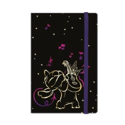 DISNEY GOLD - NOTES  A5 /80 K. LINIA Z GUMKĄ - WZÓR 2 - STITCH /12/
